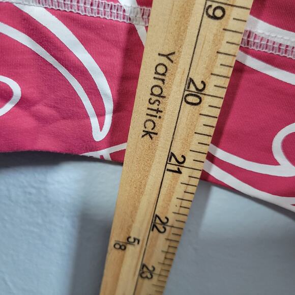 Athleta Pink Long Sleeve Tee Shirt Size 8 White Floral Design 92125-1206 - Picture 8 of 9